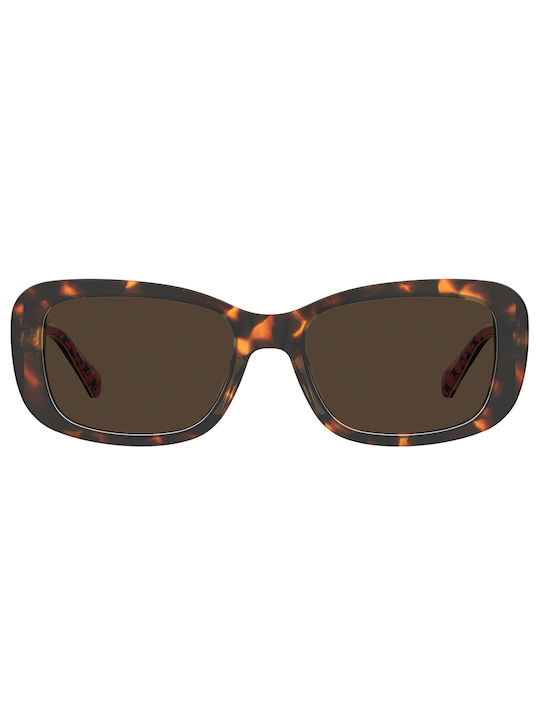 Moschino Women's Sunglasses with Brown Tartaruga Plastic Frame and Brown Lens MOL060/S 05L/70