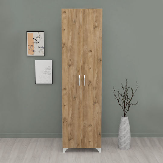 Дървен Обувна рафт Lilly с 8 рафта Pine Oak Д49xШ32xВ178см