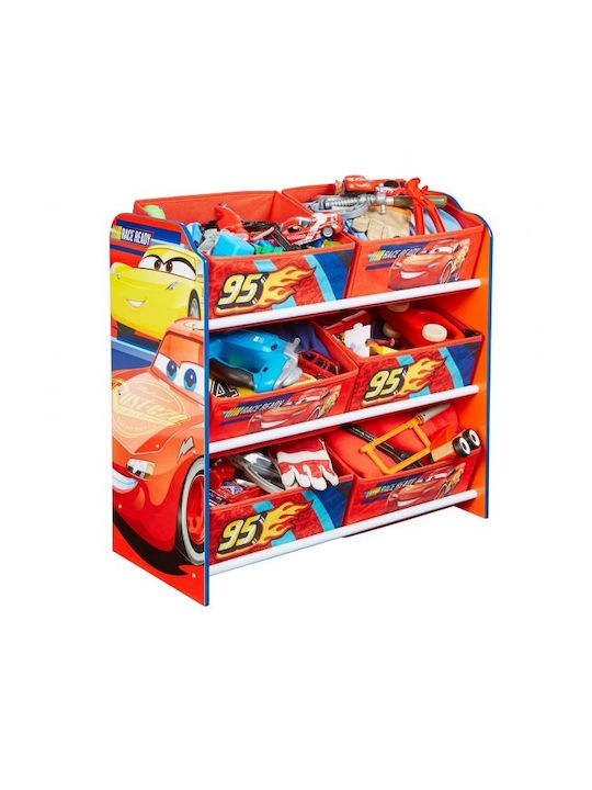 Moose Toys Sistem de Depozitare Jucării din Țesătură Cars Roșu 60x30x63.5cm 1buc