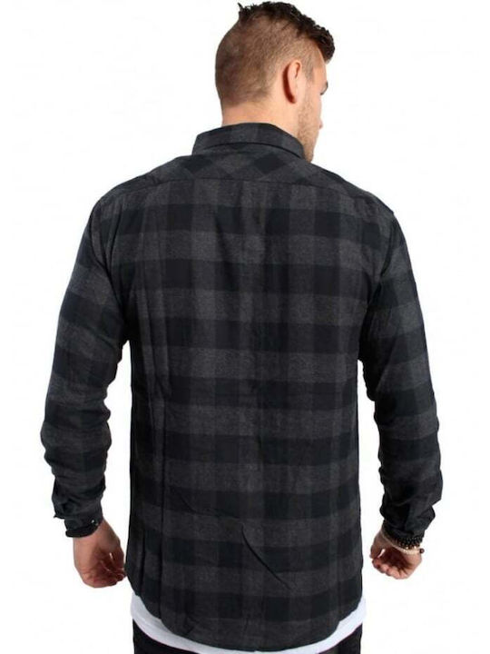 EIGHT2NINE Men's Shirt 100%cotton Caro Grey Black