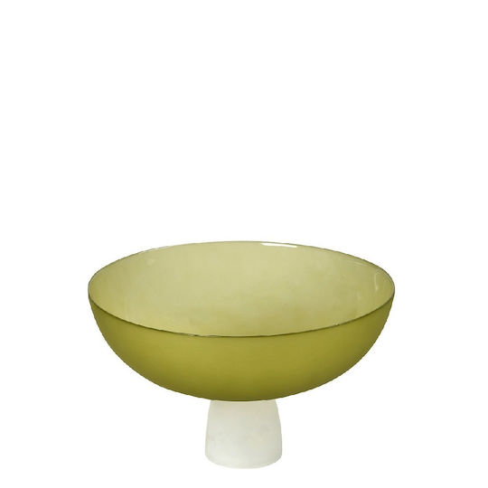 Espiel Caprice Decorative Bowl Pedestal Green 24x24cm