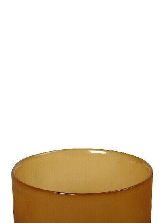 Espiel Caprice Διακοσμητικό Μπωλ Γυάλινο Μουσταρδί 12x12cm
