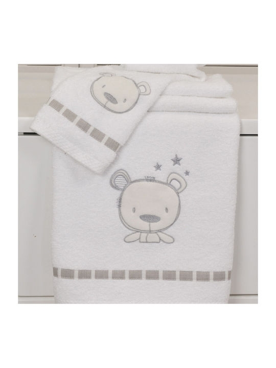 Baby Oliver Σετ Βρεφικές Πετσέτες 2τμχ Μπεζ Βάρους 400gr/m²