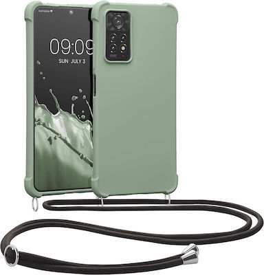 KWmobile Silicone Back Cover with Strap Gray Green (Redmi Note 11 Pro)