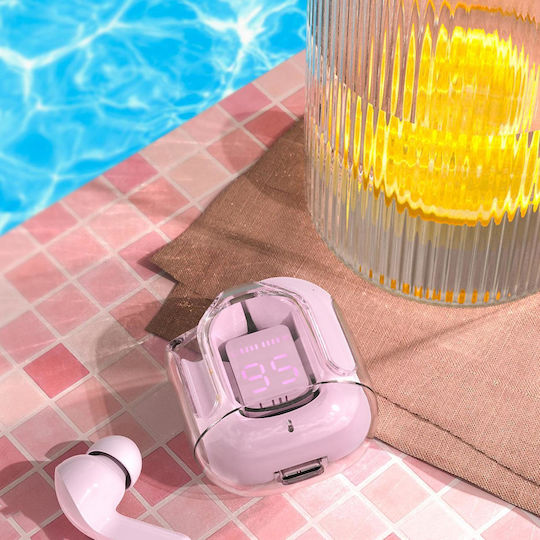 Acefast T6 In-ear Bluetooth Handsfree Căști cu Rezistență la Transpirație și Carcasă de Încărcare Pink Lotus