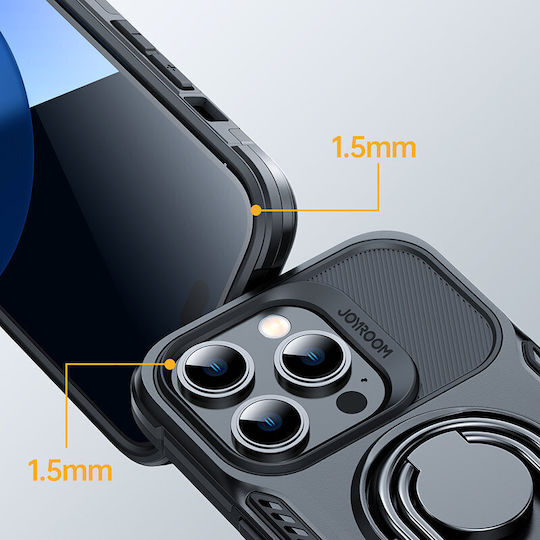 Joyroom Dual Hinge Armored Back Cover Πλαστικό / Σιλικόνης 1.5mm Μαύρο (iPhone 14 Pro)