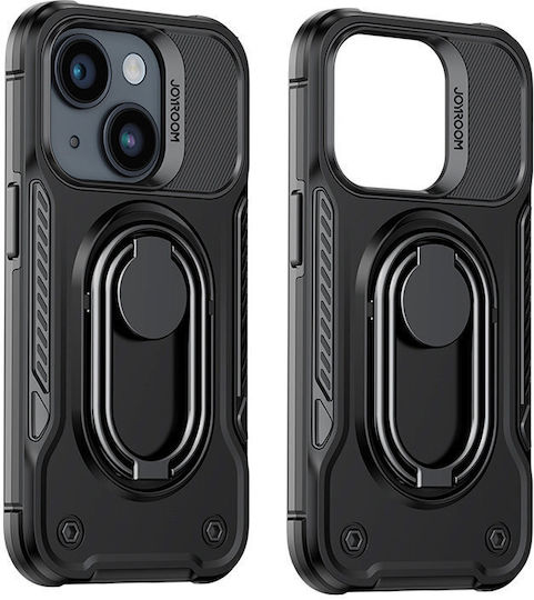 Joyroom Dual Hinge Armored Back Cover Πλαστικό / Σιλικόνης 1.5mm Μαύρο (iPhone 14)