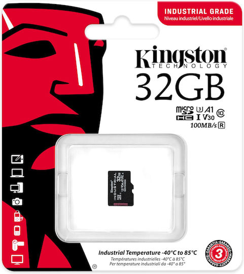 Kingston Industrielle microSDHC 32GB U3 V30 A1 UHS-I