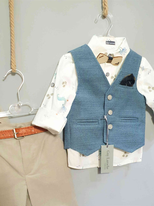 Guy Laroche Baptism Suit Blue 6 Pieces