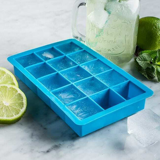 Viosarp Ice Cube Mold Cube Silicone 15 Slots Green