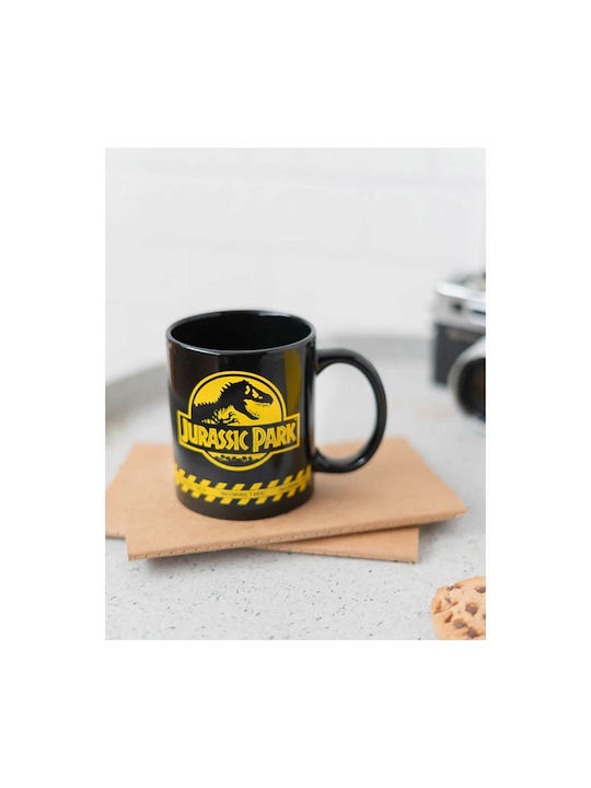 Grupo Erik Jurassic Park Κούπα Κεραμική Μαύρη 300ml
