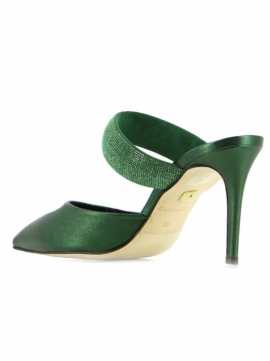 Guy Laroche Chunky Heel Mules Green