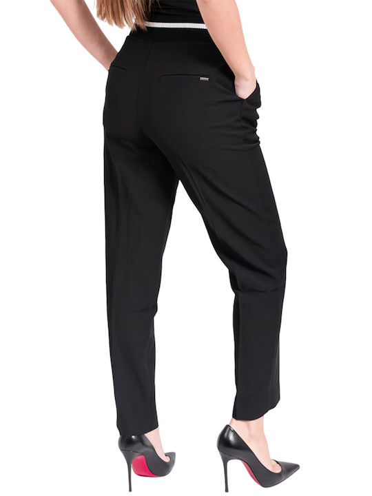 Guess Women's High-waisted Fabric Trousers Black