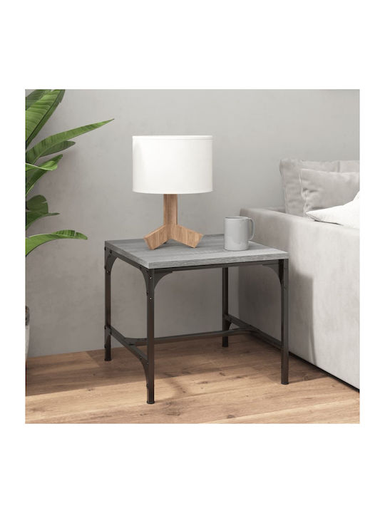 Square Side Table Wooden Gray L50xW50xH35cm.