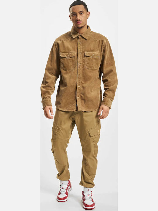 Hose Cargo Elastisch in Schlanker Passform Beige