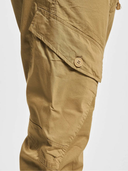 Hose Cargo Elastisch in Schlanker Passform Beige