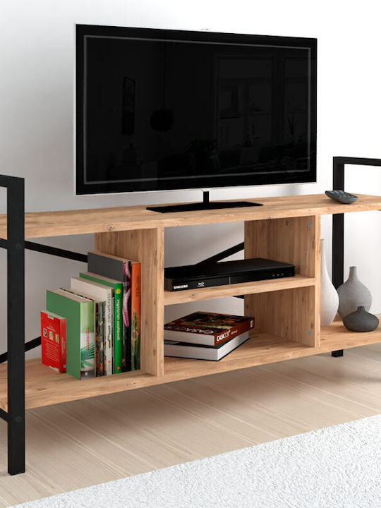 Santana Metal & Wood Brown TV Stand L120xD35xH61cm