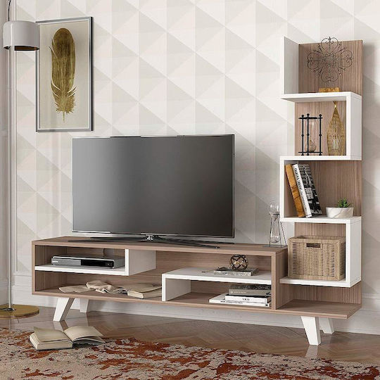 TV-Ständer Granada Weiß - Cordoba M149.5xT29.5xH120cm