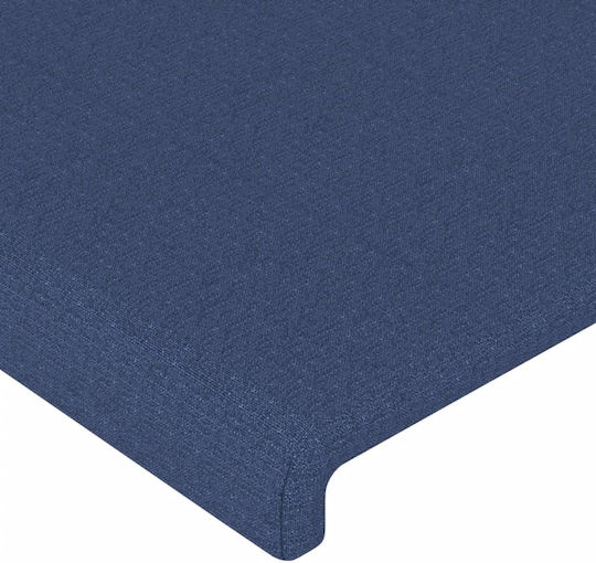 vidaXL LED Fabric Bed Headboard Blue 103x88cm