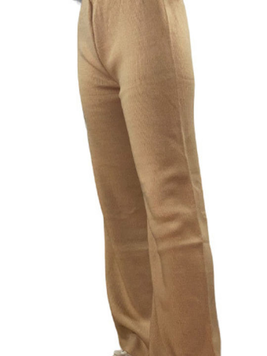 Women's knitted pants Camel One Size