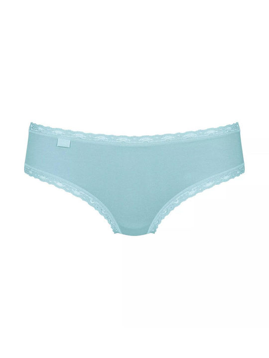 24/7 Weekend Hipster Βαμβακερά Women's Slip 3Pack with Lace Blue / Ciel / Black