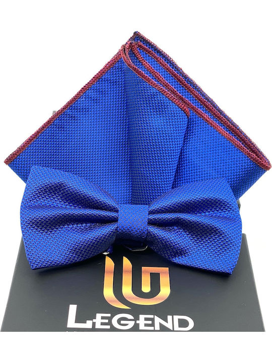 Legend Accessories Bow Tie Set with Pochette Blue Royal Legend