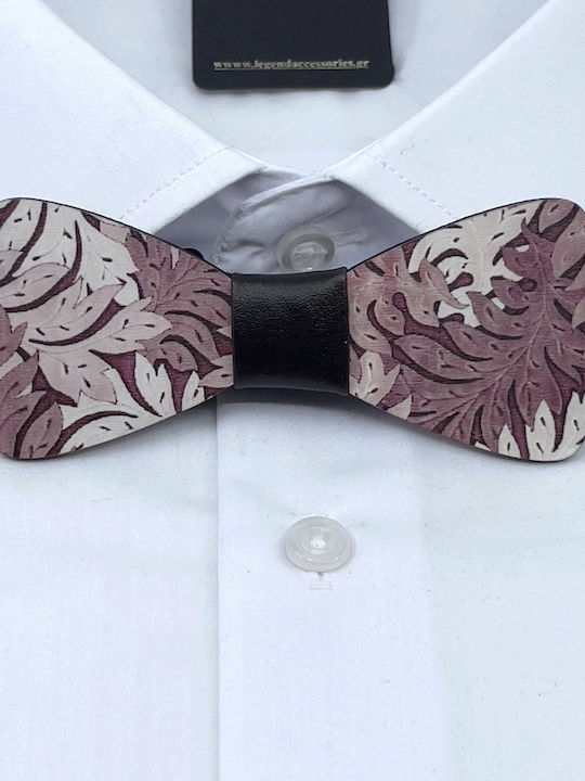 Legend Accessories Wooden Bow Tie Purple Colorfull