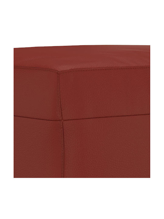 Burgundy Fabric Upholstered Bench Stool 70x35x41cm