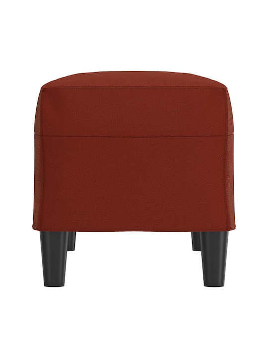 Burgundy Fabric Upholstered Bench Stool 70x35x41cm