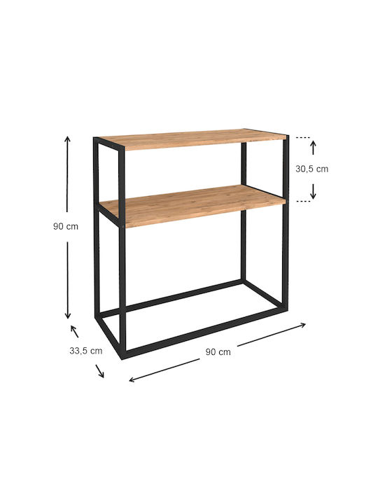 Castel Wooden Console L90xW33.5xH90cm