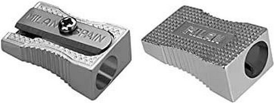 Milan Metallic Double Sharpener Gray 1pcs