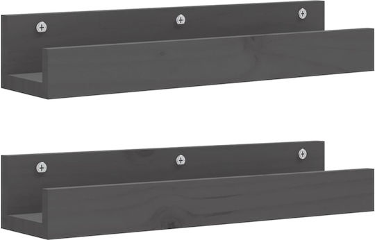Wandregale Grau 2Stücke 50x12x9cm