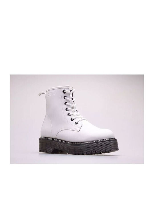 Big Star Women's Combat Boots White