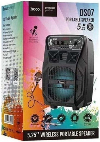 Hoco Ηχείο Karaoke με Ενσύρματo Μικρόφωνο DS07 Force Μαύρο