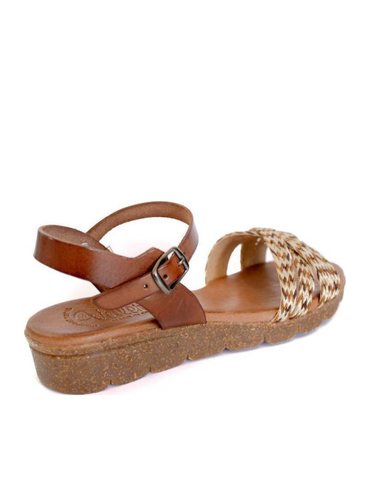 Sandale Casual Damă Din Piele Maro