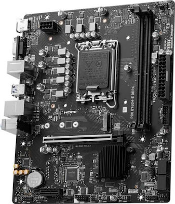 MSI Pro B760M-E DDR4 Micro ATX Дънна платка с Intel 1700 Гнездо