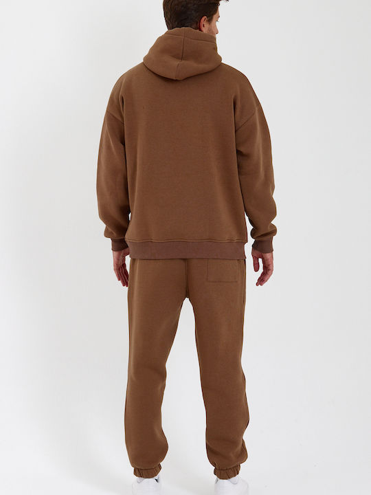 Herren-Sweatpants-Set Braun