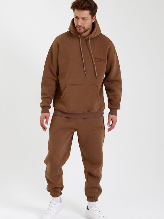 Herren-Sweatpants-Set Braun