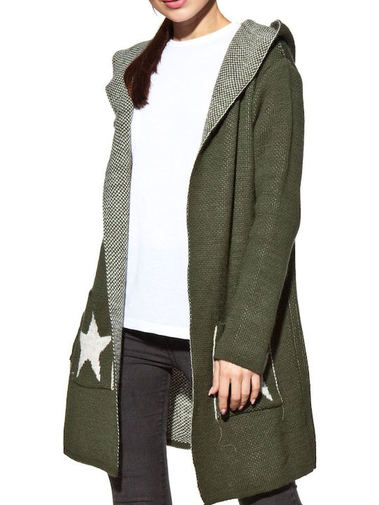 Long Women's Cardigan Khaki