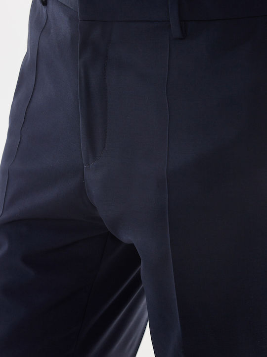 H Genius Παντελόνι Chino Ελαστικό σε Slim Εφαρμογή Navy Μπλε