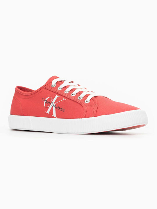 Calvin Klein Essential Vulcanized 1 Ανδρικά Sneakers Κόκκινα