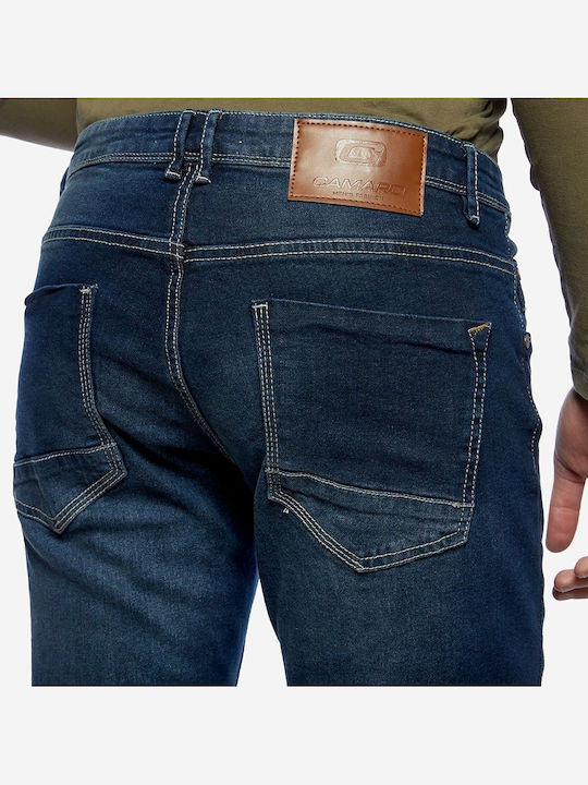 Herren Jeanshosen Elastisch Regular Fit Marineblau