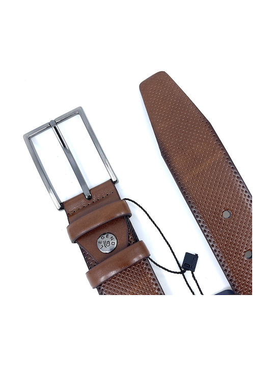 LGD-2033 Men's Belt Leather Tabac Brown