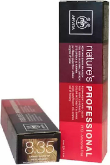Apivita Nature's Professional Βαφή Μαλλιών Χωρίς Αμμωνία 8.35 Ξανθό Ανοιχτό Μελί Ακαζού 50ml