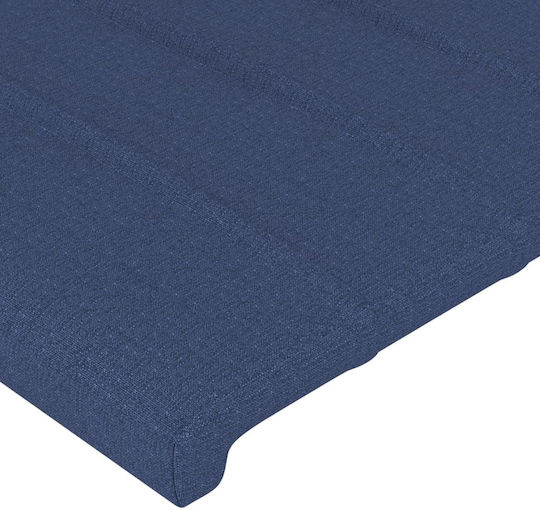 vidaXL LED Bed Headboard Fabric Blue 103x88cm