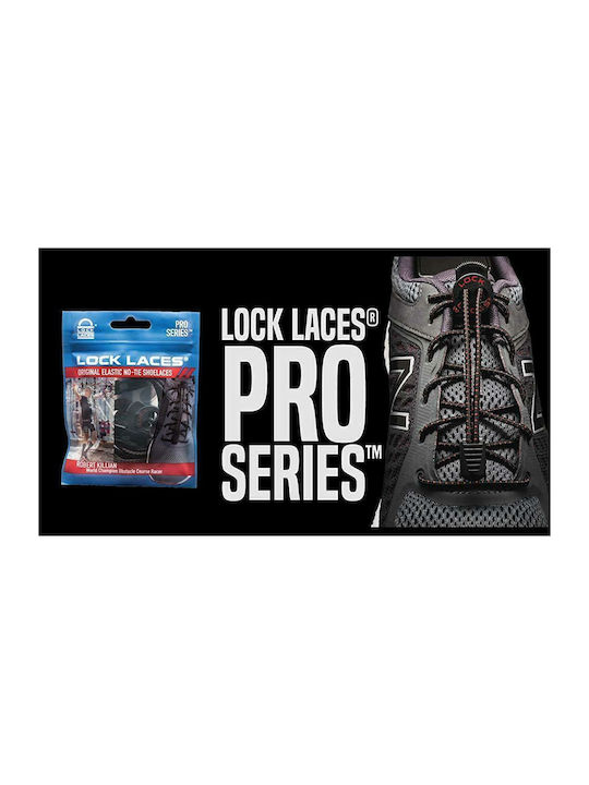 Lock Laces Robert Killian Pro Series Shoelaces Elastic Black 2pcs 122cm