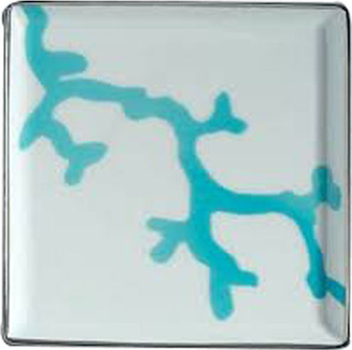 Raynaud Limoges Mini Tray Cristobal Διακοσμητική Πιατέλα Τετράγωνη Πορσελάνης Λευκή 11x11εκ.