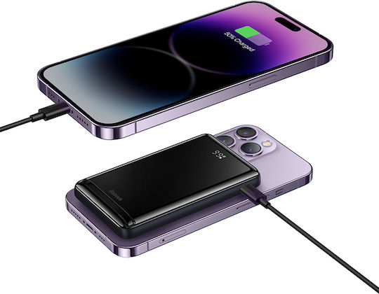 Baseus MagSafe Power Bank 10000mAh 20W с USB-C порт Лилав
