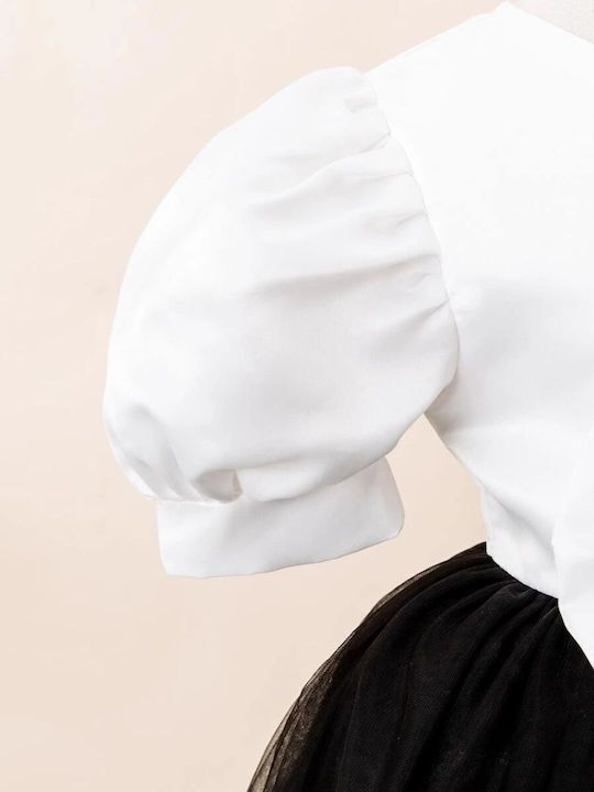 Kinderkleid Kurzärmelig Tüll Mehrfarbig
