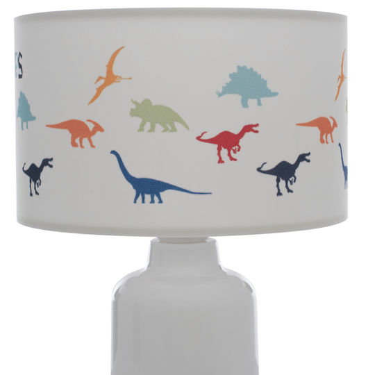 HomeMarkt Kids Table Lamp Baloo with Design Projection White 24x24x32cm